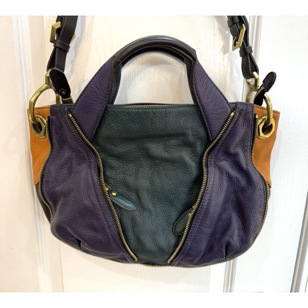 orYANY Color Block Leather Satchel Crossbody Bag Shoulder Purse Y2K Boho Luxury